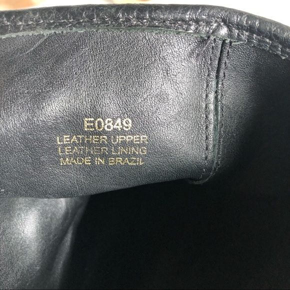 J. Crew Women's Black Pebble Leather Moto Boots Silver Buckles Low Heel 5.5 - Picture 9 of 10